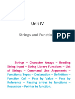 Unit IV: Strings and Functions