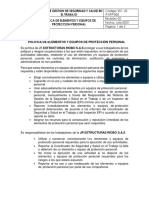 PLT-SST-005 Política de Elementos y Equipos de Proteción Personal