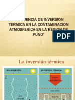 Influencia de Inversion Termica en La Contaminacion