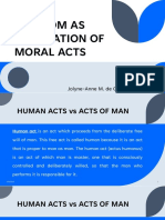 Freedom As Foundation of Moral Acts