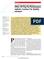 The Effect of Pay-For-Performance in Hospitals: Lessons For Quality Improvement