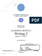 LSQ Writing 2 Module - Cursive Letters W and X