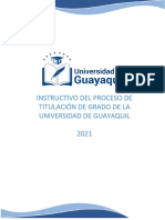 Instructivo Del Proceso de Titulación de Grado de La Universidad de Guayaquil