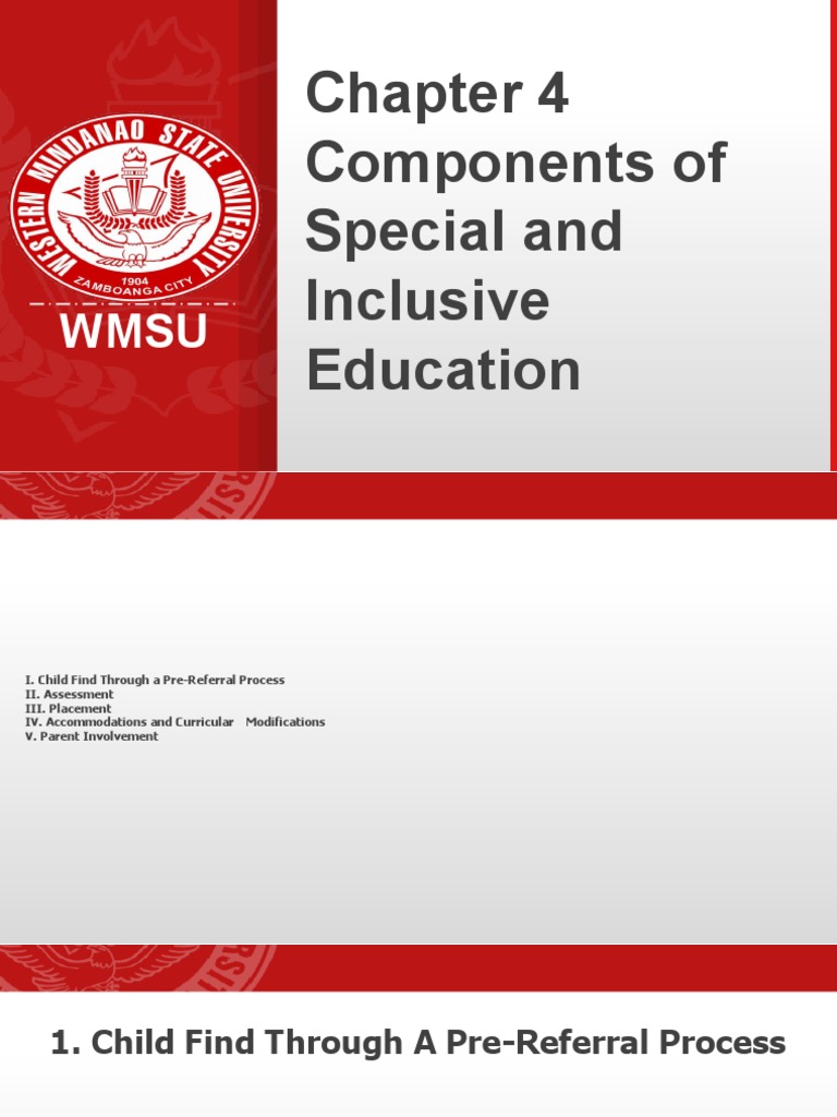 Chapter 4 Components of Special and Inclusive Education PDF