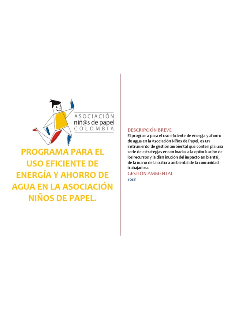 Programa de Ahorro de Energía y Agua | PDF | Uso eficiente de energía ...