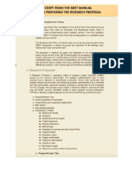 Excerpt From The Rdet Manual Guide in Preparing The Research Proposal