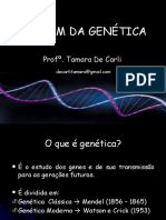 GenÃ©tica Geral (1) Origem da genÃ©tica