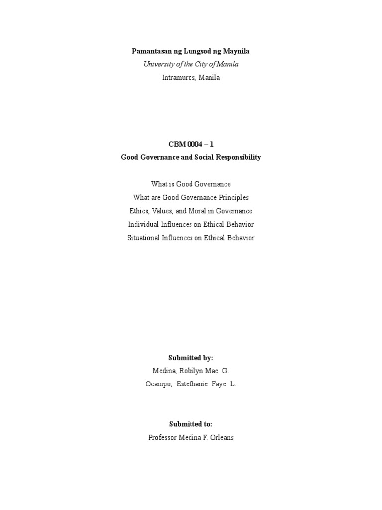 Principles of Good Governance Explained | PDF | Good Governance ...