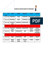 Horario Educativo 5 Grado 2022 Tacna Imagina School