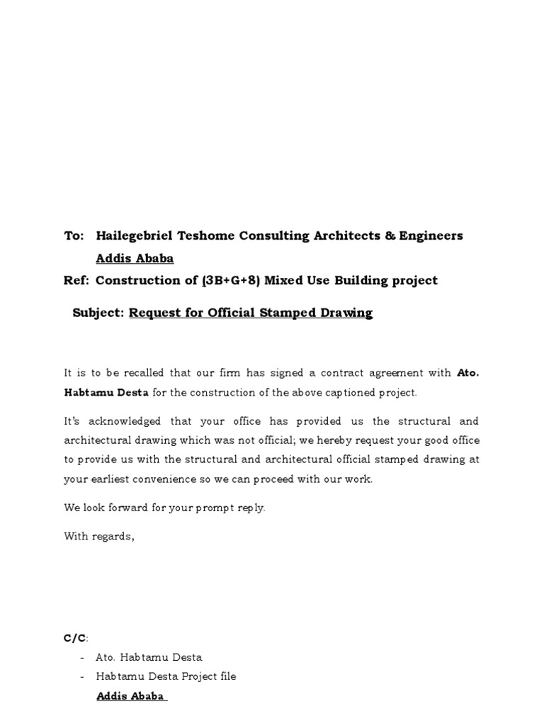 Request For Official Drawing Hatamu | PDF | Business