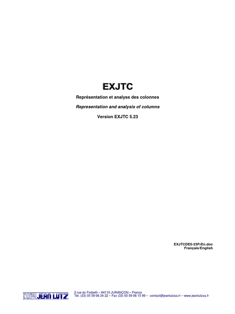 Analyse et Configuration des Colonnes EXJTC | PDF | Microsoft Windows ...