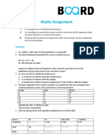 Maths Assignment: Guidelines