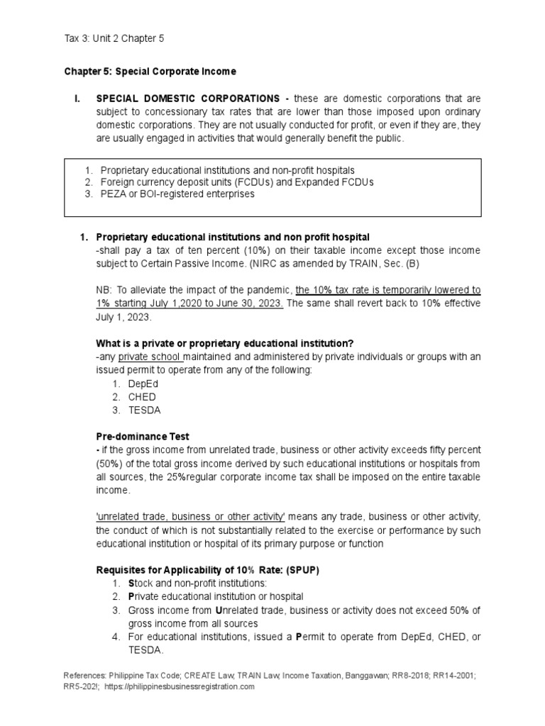 References: Philippine Tax Code CREATE Law TRAIN Law Income Taxation ...