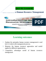Chapter-01, Lesson-02: Introduction To Human Resource Management