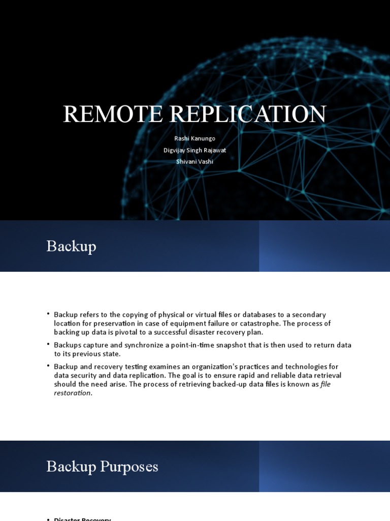 Remote Replication for Disaster Recovery | PDF | Computers