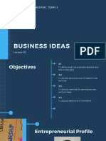 Es 010 - 1St Semester, Term 2: Business Ideas