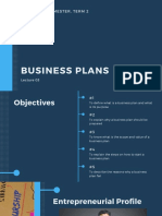 Es 010 - 1St Semester, Term 2: Business Plans