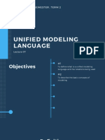 Elec 001 - 1St Semester, Term 2: Unified Modeling Language