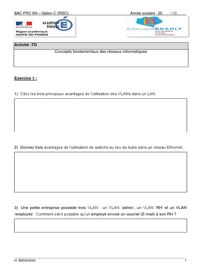 Avantages des VLANs et gestion des IPs | PDF | Adresse IP | Système de ...