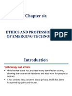 Chapter Six: Ethics and Professionalism of Emerging Technologies