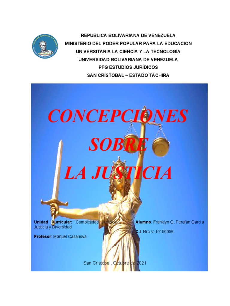 Concepciones de la Justicia en Filosofía | PDF | Crimen y violencia ...