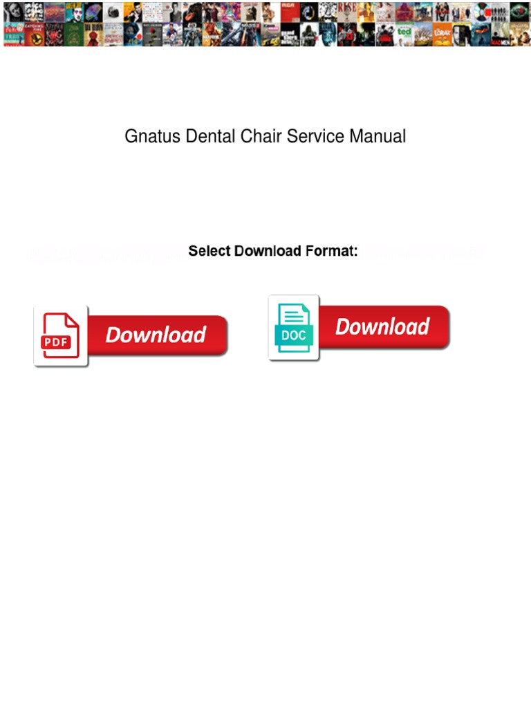 Gnatus Dental Chair Service Manual PDF Dentistry Chair