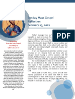 February 13 Sunday Mass Gospel Reflection