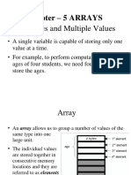 Chapter - 5 ARRAYS: Variables and Multiple Values