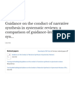 Guidance On The Conduct of Narrative Synthesis in Systematic Reviews