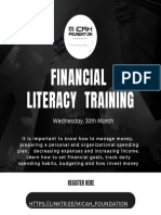 Financial Literacy Training: Wednesday, 30th March