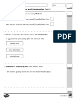 YEAR 5 TITLE - English Grammar and Punctuation Test 2