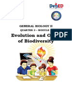 Biology2 Q3 Module 3 Evolution and - Origin of Biodiversity