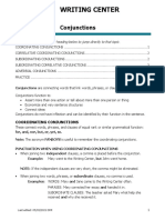 Writing Center: Conjunctions