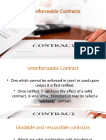 Unenforceable Contract Types and Statute of Frauds Requirements