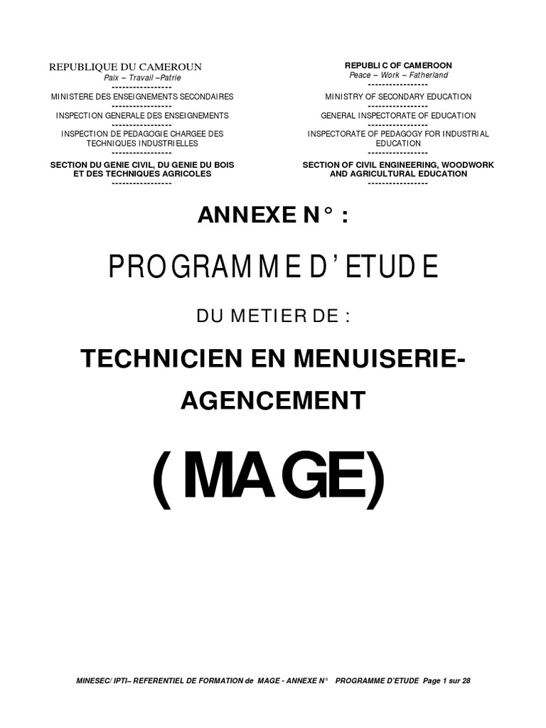 Programme de Formation Technicien MAGE | PDF | Dépréciation ...