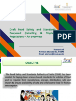 Draft Food Safety and Standards Proposed (Labelling & Display) Regulations - An Overview