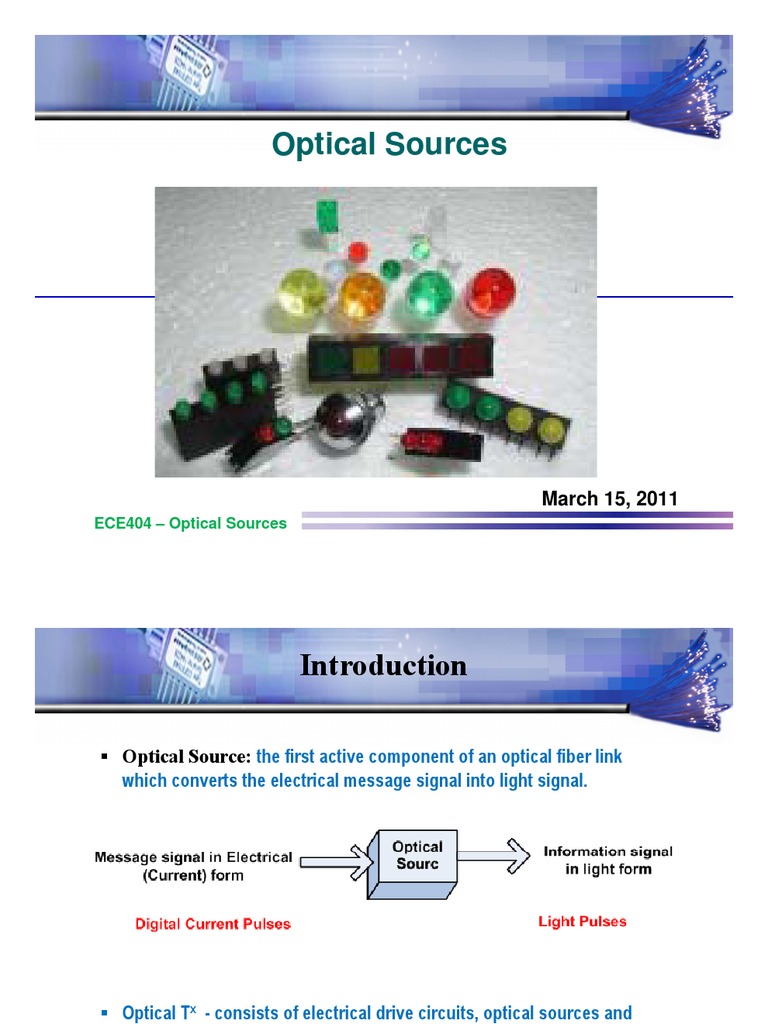 Chapter4 Optical Sources Semiconductors Laser
