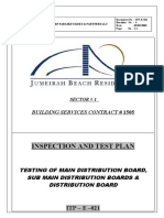 MDB- INSPECTION & TEST PLAN