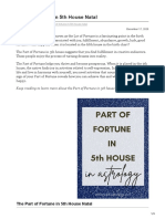 How Your Dreams Come True with the Part of Fortune in the 5th House