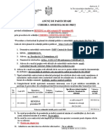 Anunț de Participare - Cererea Ofertelor de Preț.