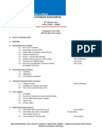 SGA Induction Meeting Agenda 2011