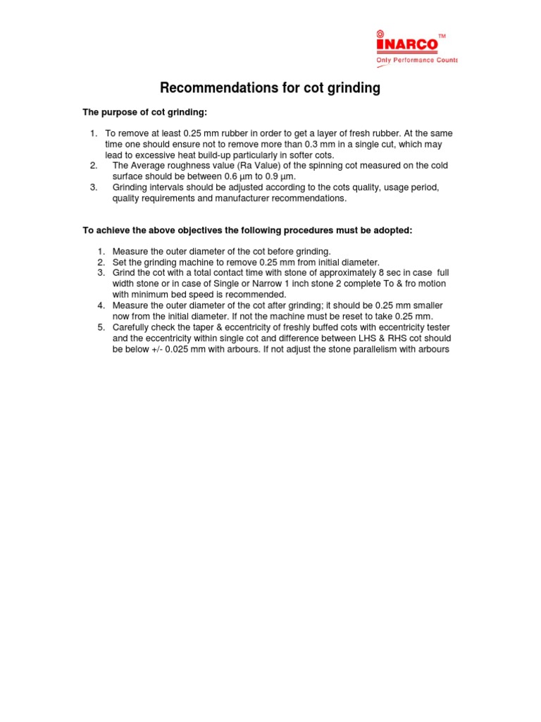 For Cot Grinding PDF Surface Roughness Materials
