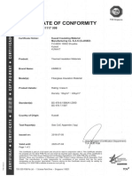 Certificate of Conformity - Pipe Insulation - PSB Singapore Rigid Pipe-2018 - 2023