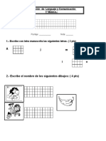 Evaluación  de  Lenguaje y Comunicación integrados