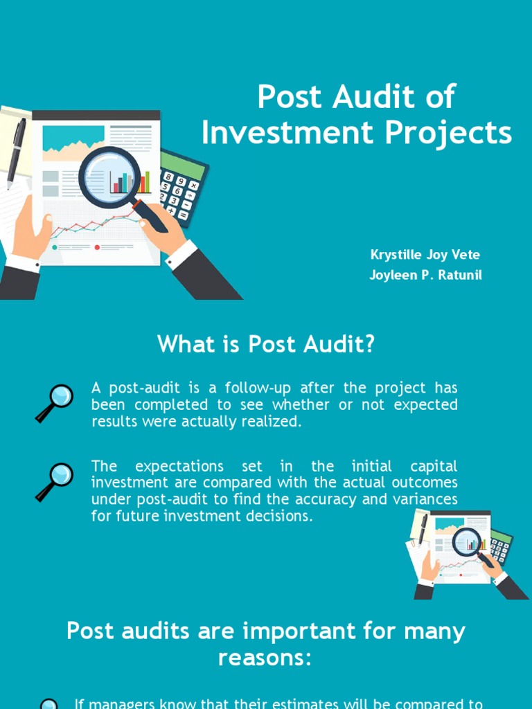 Final Post Audit of Investment Project PDF Audit Capital Budgeting