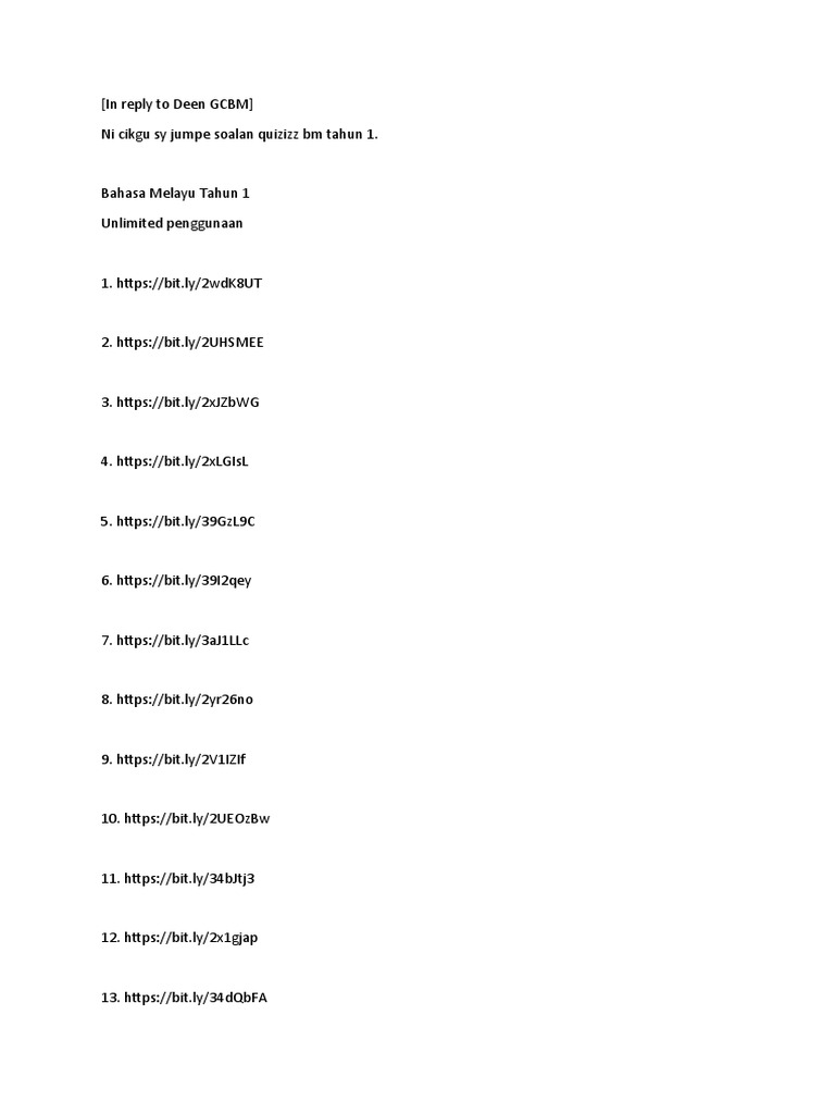BM Tahun 1 | PDF