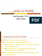 Minerals in Health: Harliansyah, PH.D 2020-2021