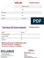 Exam Pattern of TATA JET: Sourav Manna