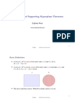Separating and Supporting Hyperplane Theorems: Ça Gatay Kayı