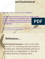 Definitions: The WHO Expert Committee Defined Housing As